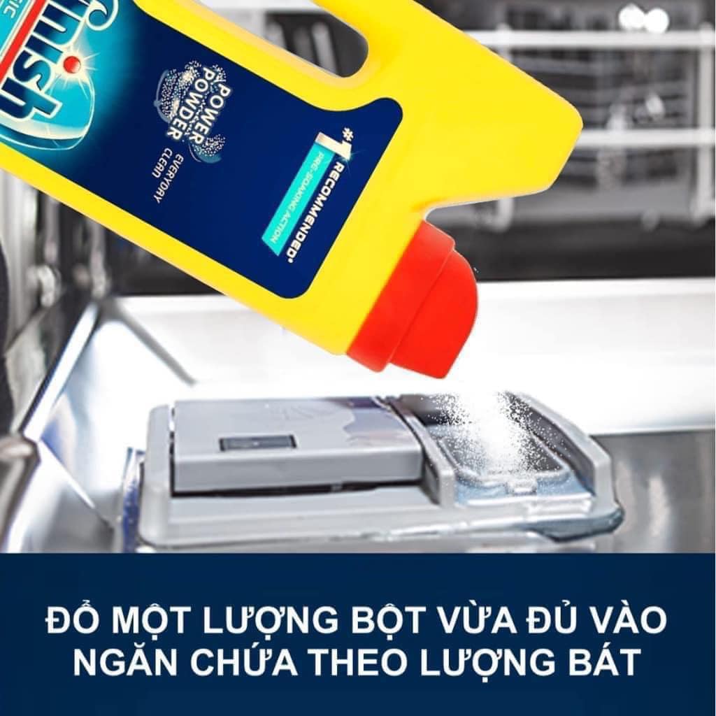 Bột rửa bát Finish Classic 1,2kg (Hương chanh) Bột dùng cho máy rửa bát + tặng  viên Finish