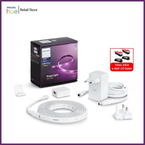 Dây LED Philips Hue Lightstrip Bluetooth bộ cơ bản 2m - đồng bộ ánh sáng theo nhạc và TV (cần có Hue Bridge)