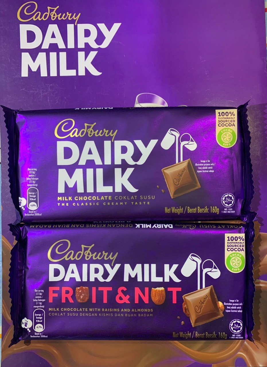 Socola Cadbury Dairy Milk 160g