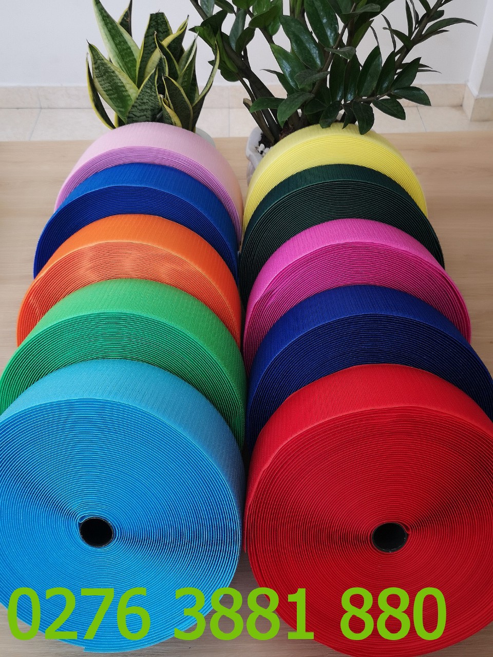 Velcro Dán xé, Băng dính gai, khóa nhám, Băng gai dính hiệu HOOK & LOOP 1 mét đôi nhiều màu