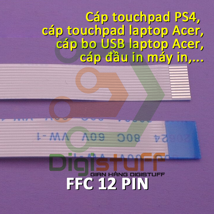 Cáp bẹ 12 pin thay cáp đầu in của một vài model máy in và các thiết bị khác