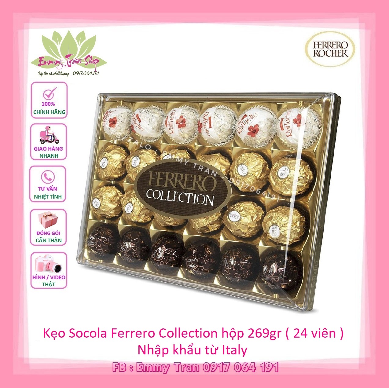 Kẹo socola ferrero collection chocolate 269g - nhập khẩu từ italy