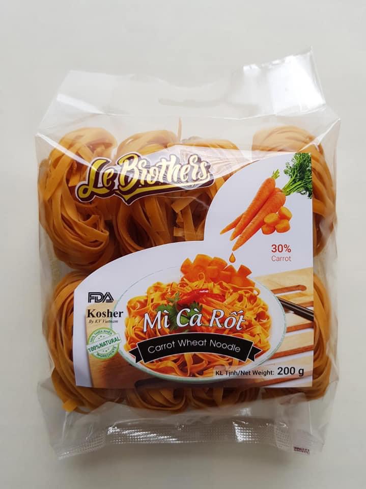 Mì rau củ cà rốt Duy Anh - Mì rau củ cà rốt organic - Mì rau củ tươi không chiên
