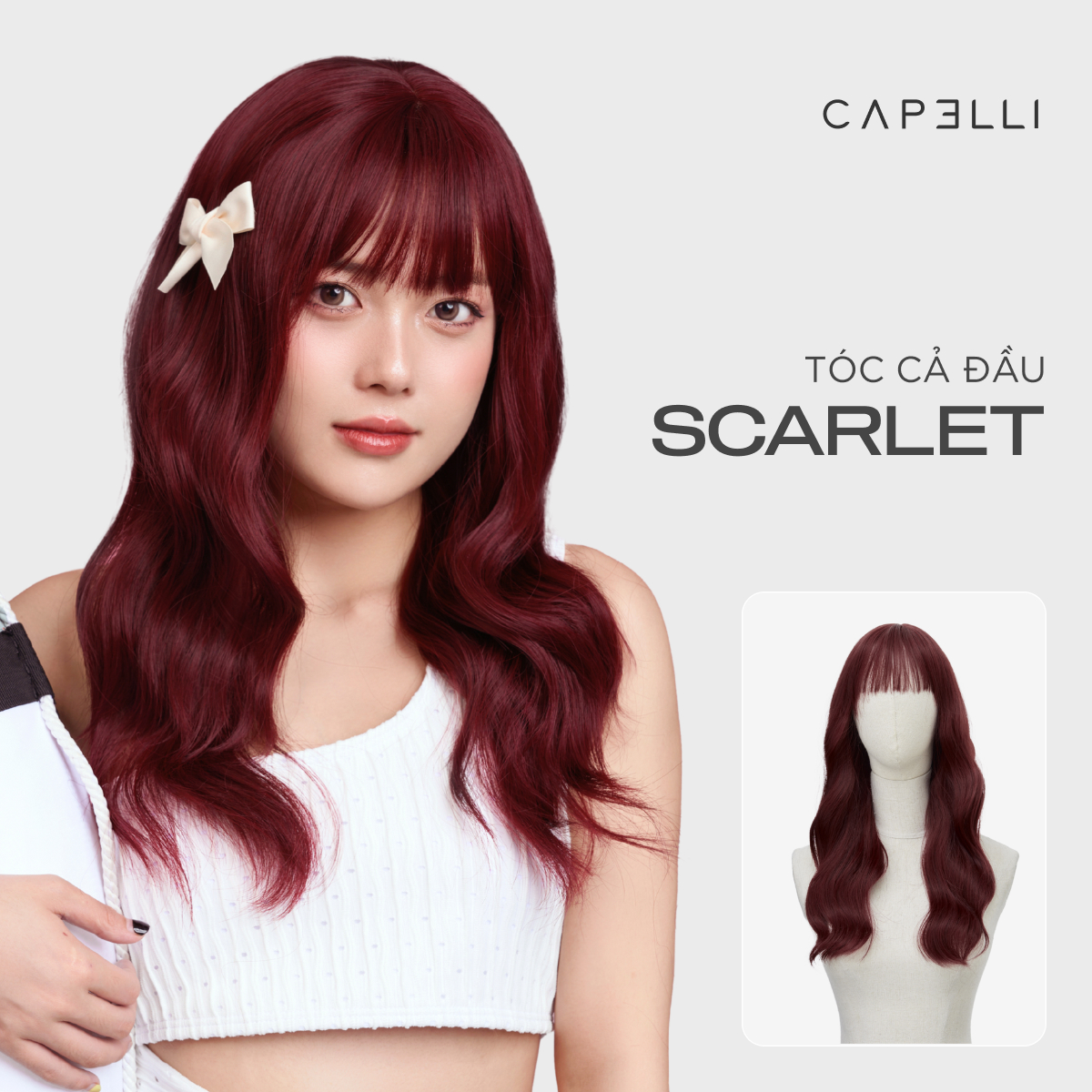 Tóc cả đầu capelli scarlet wig