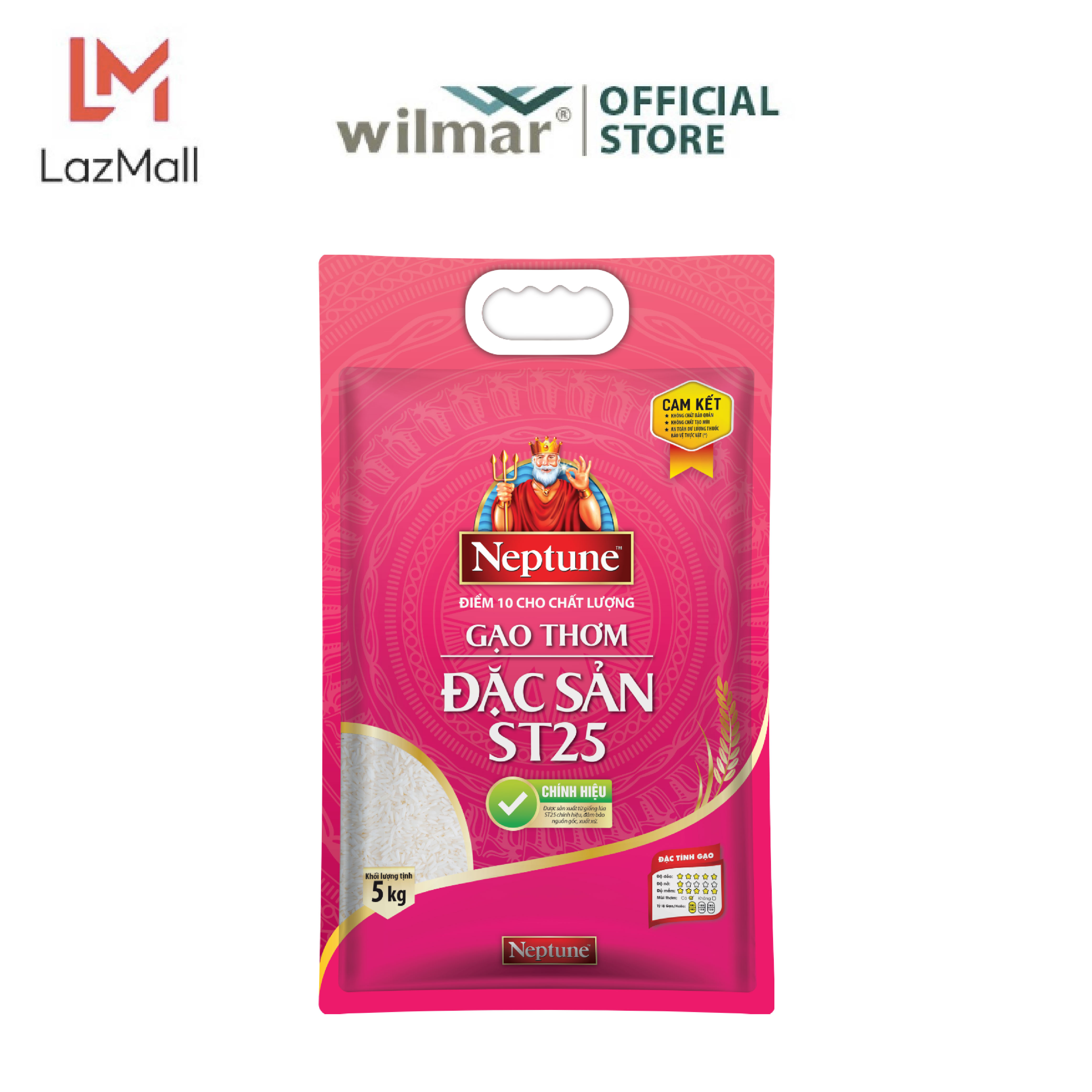[5KG] Gạo Thơm Đặc Sản Neptune ST25