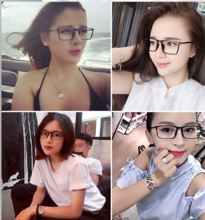 [HCM]Kính Thời Trang Nam Nữ Ngố Gọng Dẻo Tuyệt Đẹp (Gọng Đen Tròng Trắng)