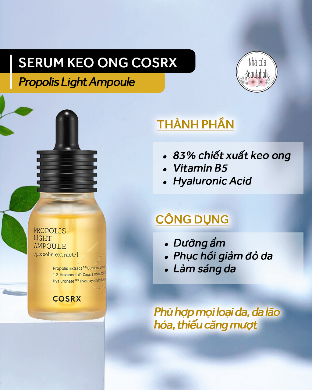Tinh chất keo ong cosrx propolis light ampoule