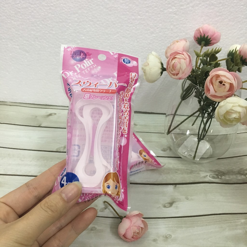 Set 4 dụng cụ cạo lưỡi 2 đầu Tagami