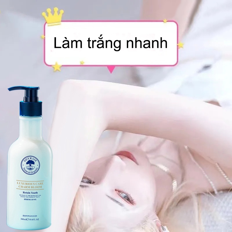Kem dưỡng thể làm trắng kem làm trắng cơ thể kem dưỡng ẩm 300g cấp nước giữ ẩm mịn ẩm làm sáng màu da chăm sóc cơ thể