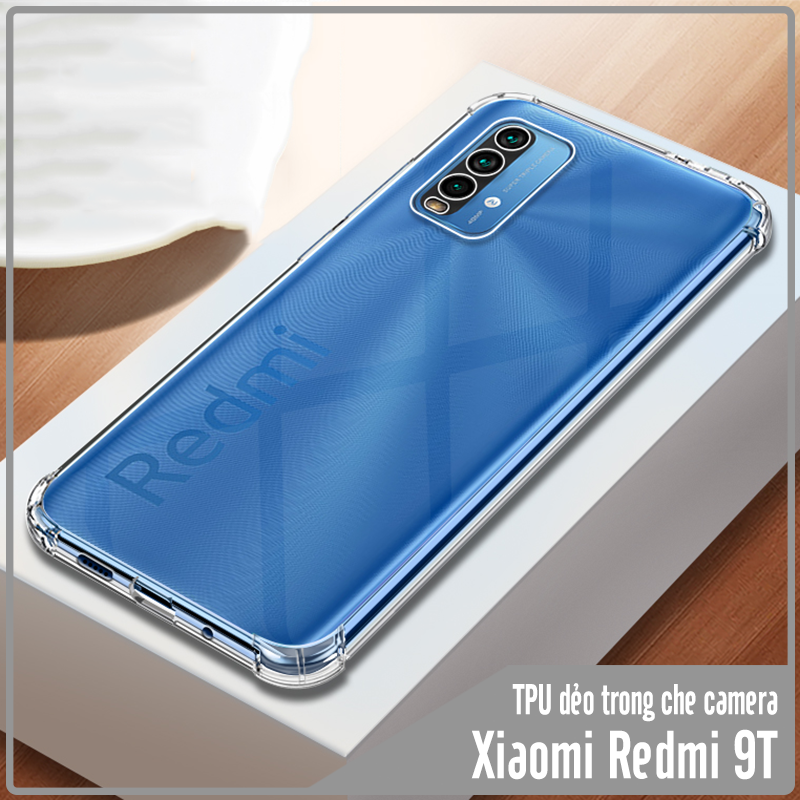 Ốp lưng trong suốt che camera cho Xiaomi Redmi 9T - Note 9 4G