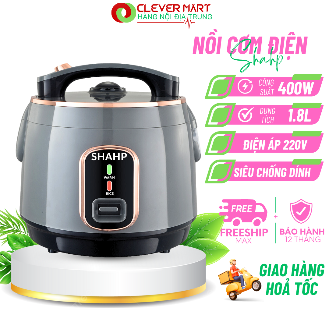 Nồi Cơm Điện Lòng Niêu SHAHP Dung Tich 1.8L Dùng Trong Gia Đình Siêu Bền Bỉ Tiện Lợi Dễ Sử Dụng Vệ Sinh Nhanh Chóng