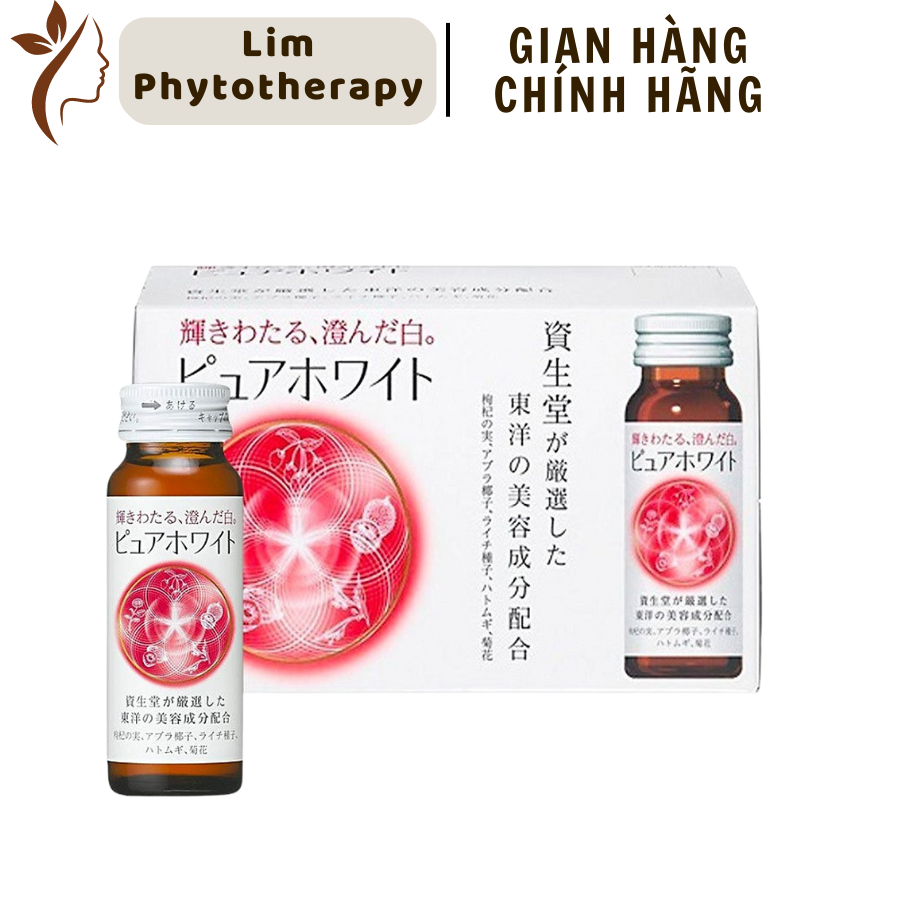 Collagen Shiseido Pure White nước uống trắng da Nhật Bản 1 hộp 10 lọ