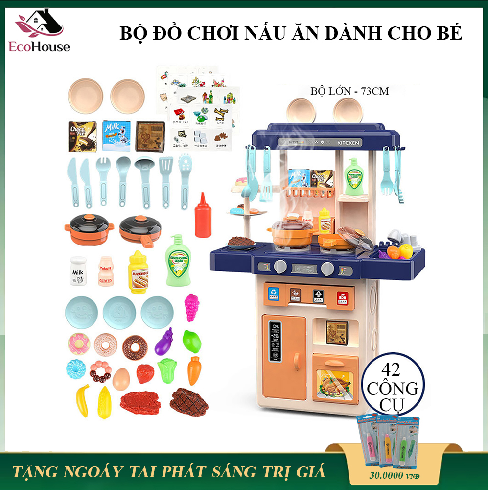 Đồ chơi nhà bếp cỡ lớn, đồ chơi nấu ăn dành cho bé, (có màu cho bé trai và màu cho bé gái)  bảo hành 3 tháng, lỗi đổi mới trong 7 ngày đầu nhận hàng
