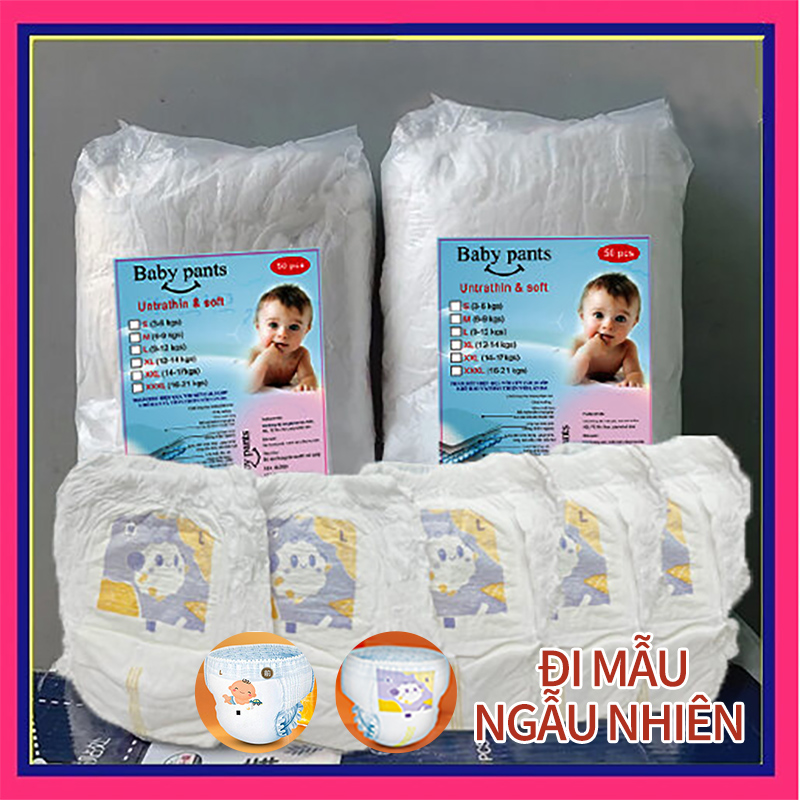 Vận chuyển nhanh!100/50 miếng bỉm quần/ dán Baby Pants , hàng xuất Nhật, bỉm mềm, mỏng, thấm hút tốt, hàng chính hãng.size S M L XL XXL XXXL XXXXL