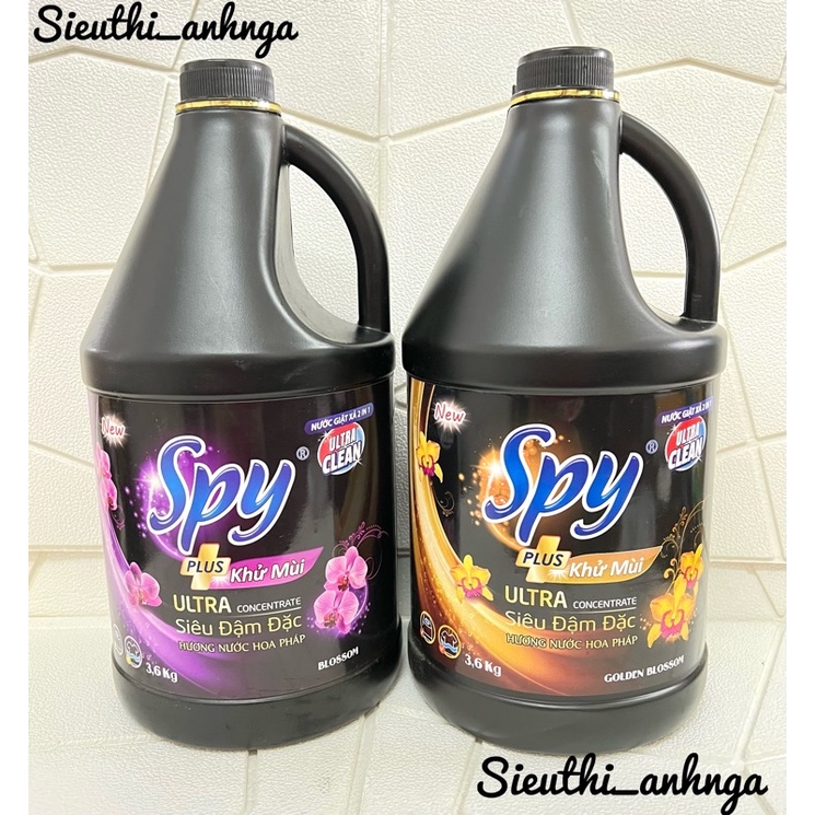 Nước giặt xả spy plus khử mùi 3500ml hương nước hoa pháp