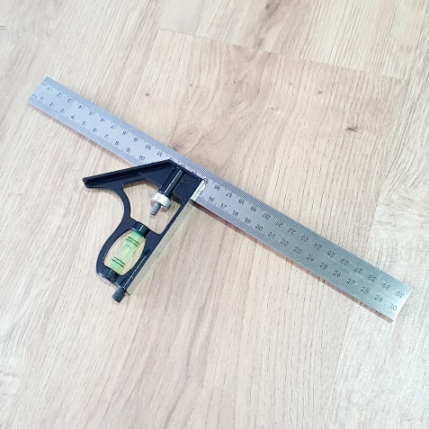 Thước đo góc 90 độ có ống thủy dài 30cm