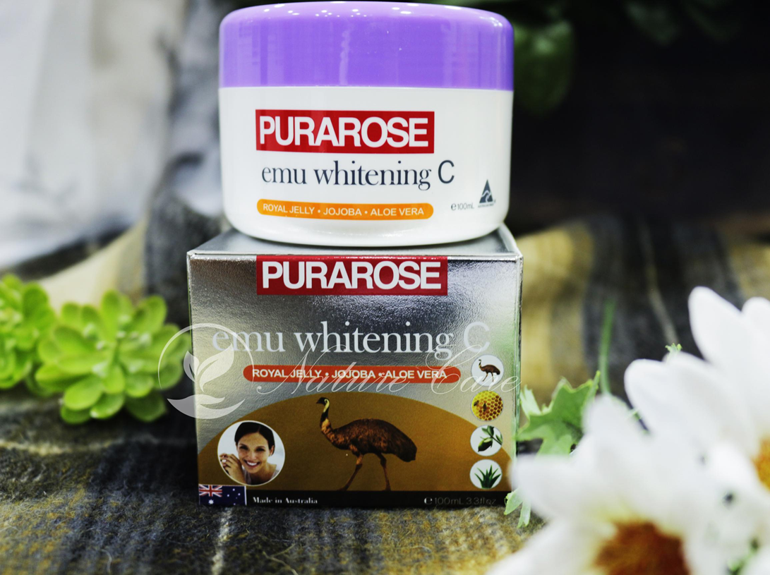 [HCM]KEM DƯỠNG DA TẨY TẾ BÀO CHẾT CHỐNG LÃO HÓA LÀM TRẮNG SÁNG DA-PURAROSE EMU WHITENING C ( HÀNG NHẬP KHẨU TỪ ÚC - CAM KẾT HOÀN TIỀN 100% NẾU PHÁT HIỆN HÀNG GIẢ )