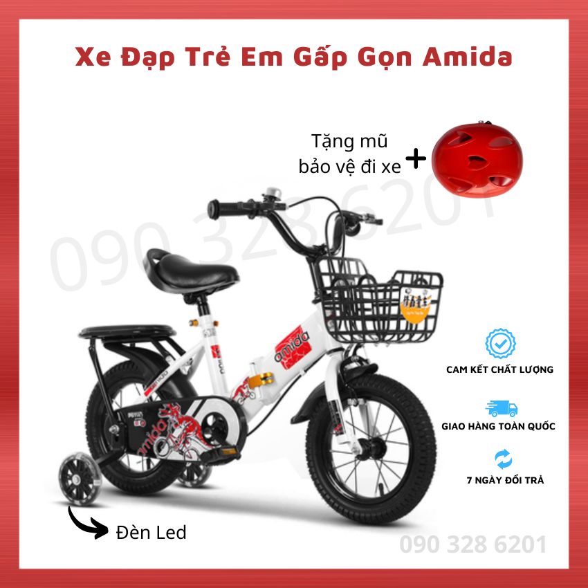 Xe đạp trẻ em baby xếp gọn , 2 - 5 tuổi ,yên vành nan 12inch - xe đạp trẻ em gấp gọn - xe đạp trẻ em
