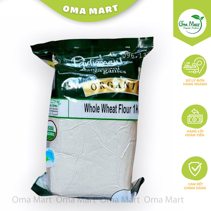 Bột mì nguyên cám hữu cơ Parliament 1kg