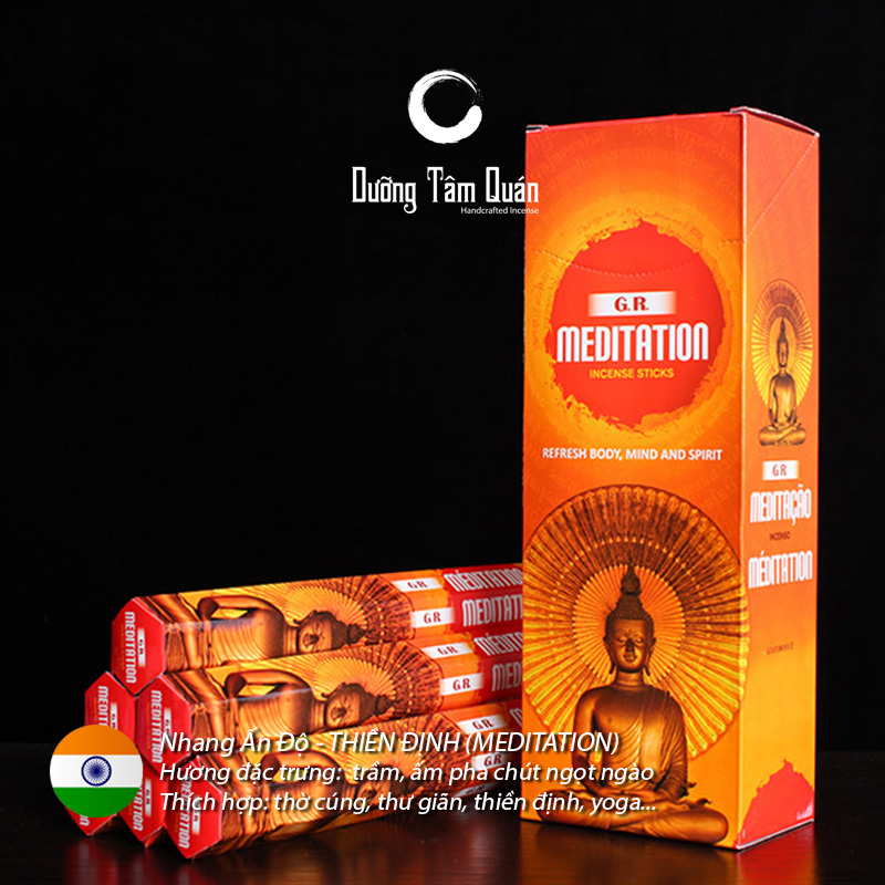 Hộp nhang meditation nhang trầm hương ấn độ tự nhiên thư giãn giảm stress yoga thiền định xông phòng refresh năng lượng ngủ ngon