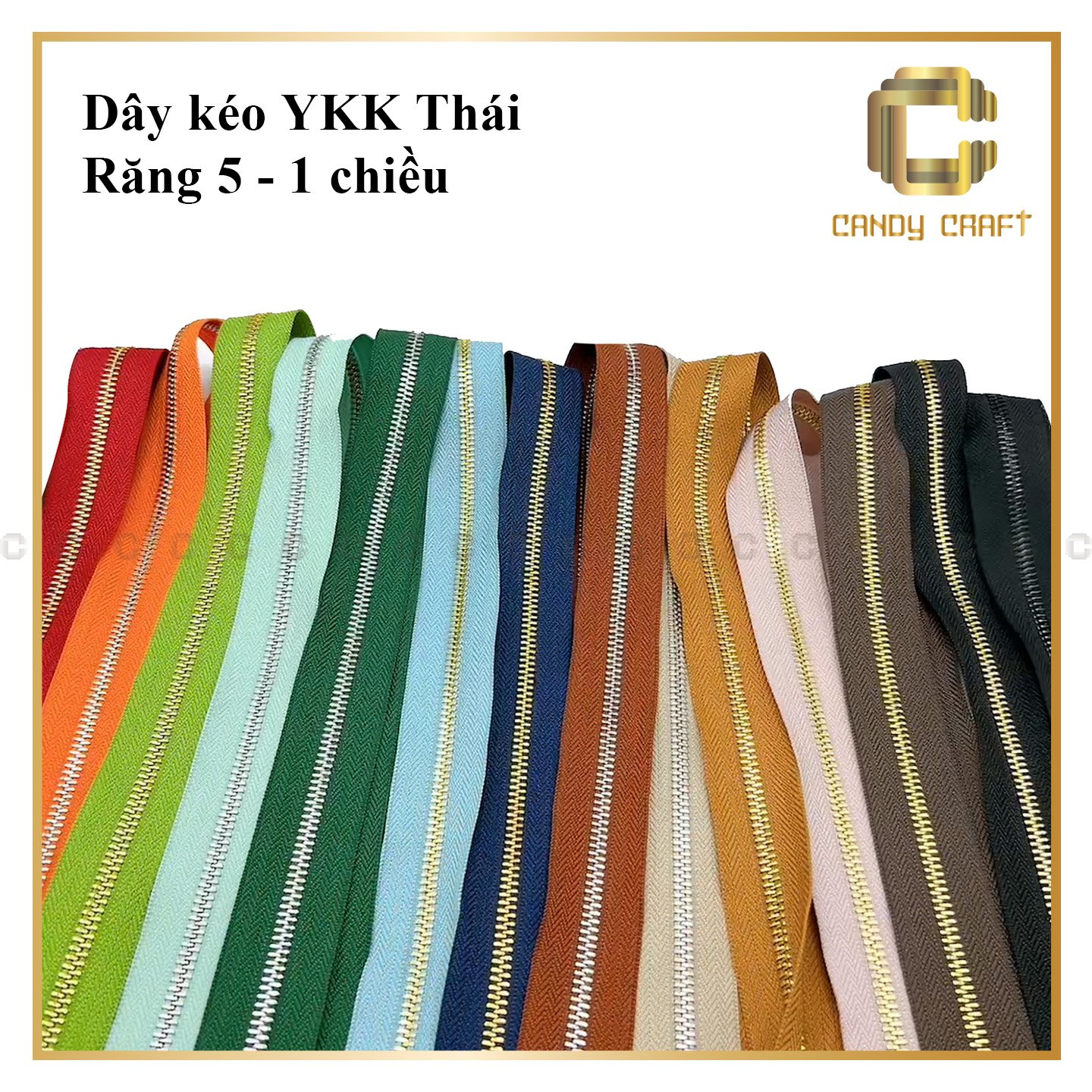 Dây kéo 1 chiều YKK Thái răng 5 - phụ kiện làm túi xách