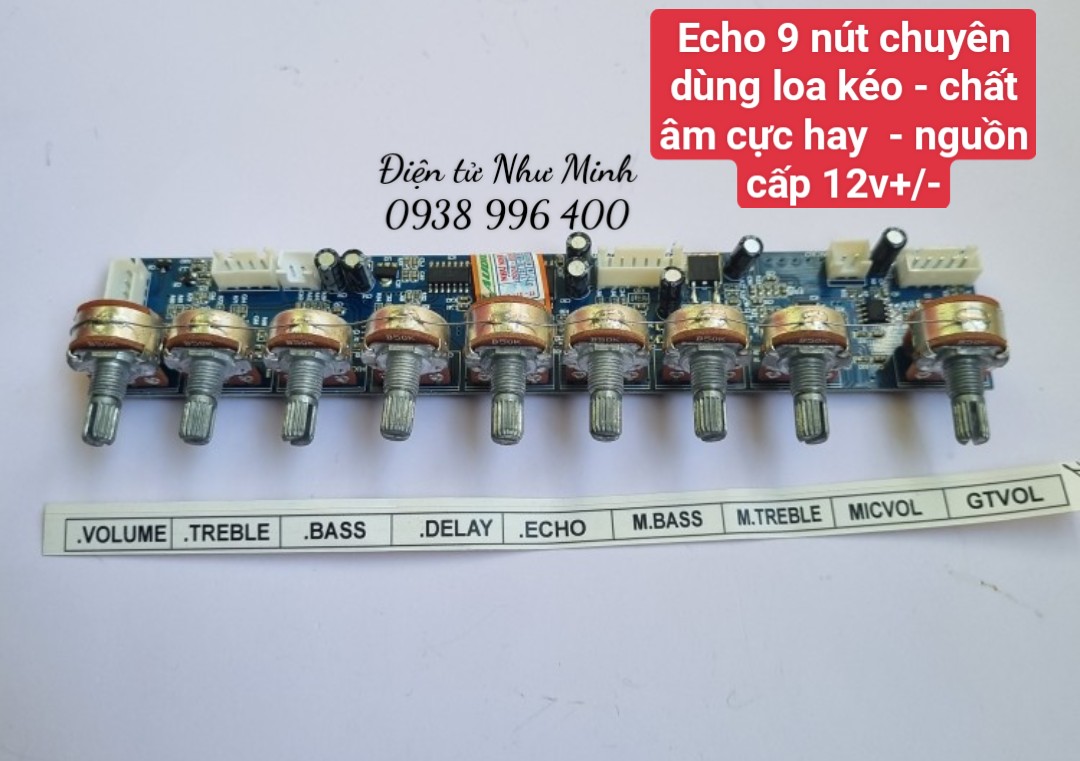 Echo Loa Kéo 9 Nút dùng được nhiều Hiệu Loa : FORZEN - BOSS - HIONE - ELECTRONIC