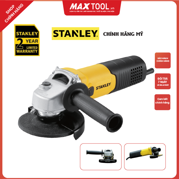 Máy mài góc nhỏ 100mm vỏ bằng hợp kim công tắc trượt stanley 750 - 850w - 900w - stgs9100-b1