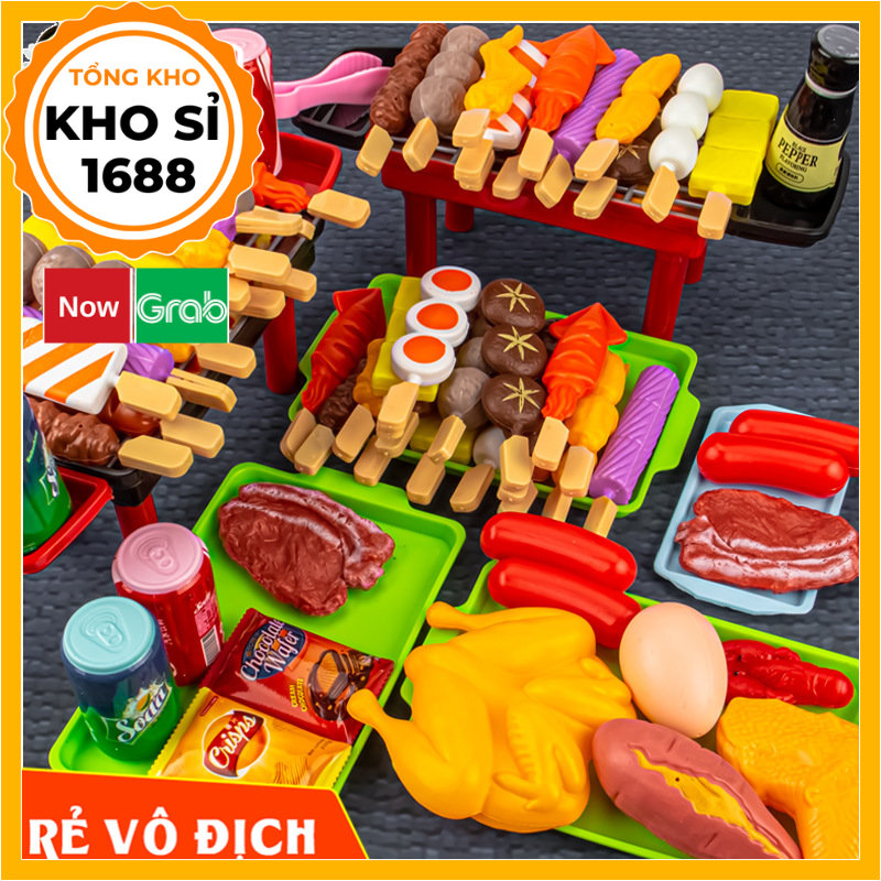 Bộ đồ chơi nấu ăn tiệc nướng Hàn Quốc BBQ siêu đẹp cho bé E757