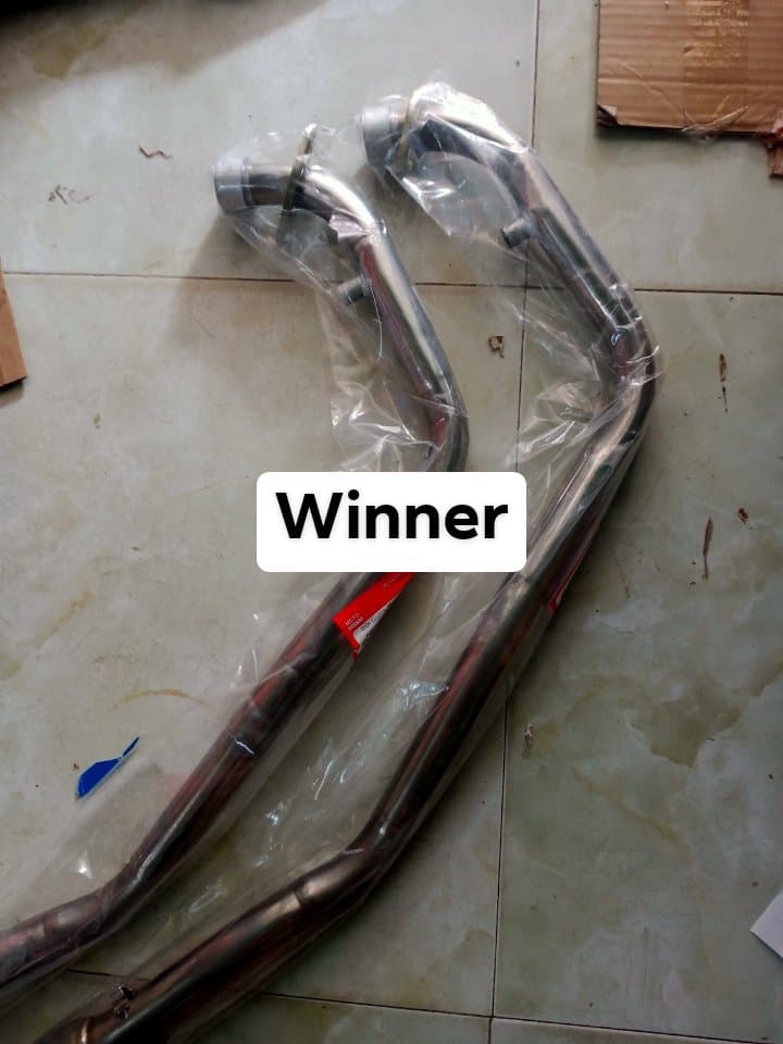 Cổ pô gắng lon xe máy honda winner.