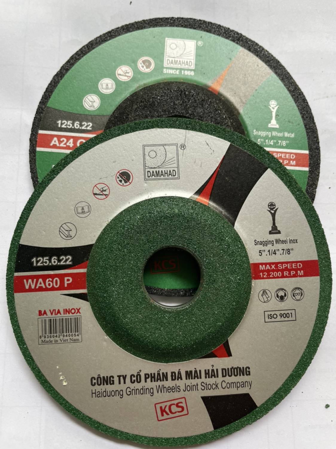 Đá mài bavia xanh,đen 1 tấc 2 125x6.0x22mm hải dương hàng chính hãng công ty