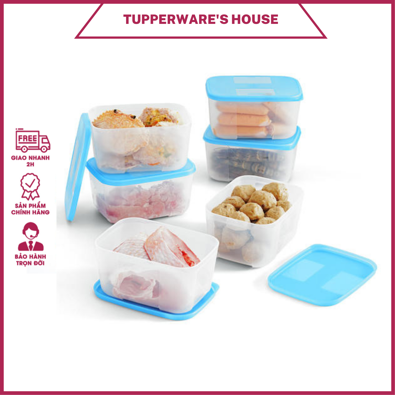 Bộ Hộp Trữ Đông Tupperware Freezermate 650ml