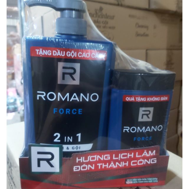 Romano - Tắm gội 2in1 650g classic/attitude/force/gentleman