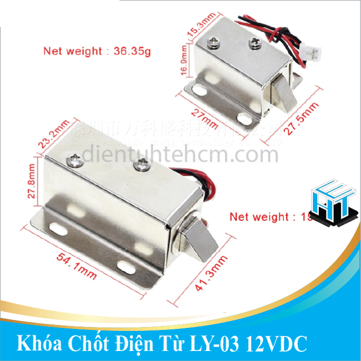 Khóa chốt điện từ ly-03 12vdc
