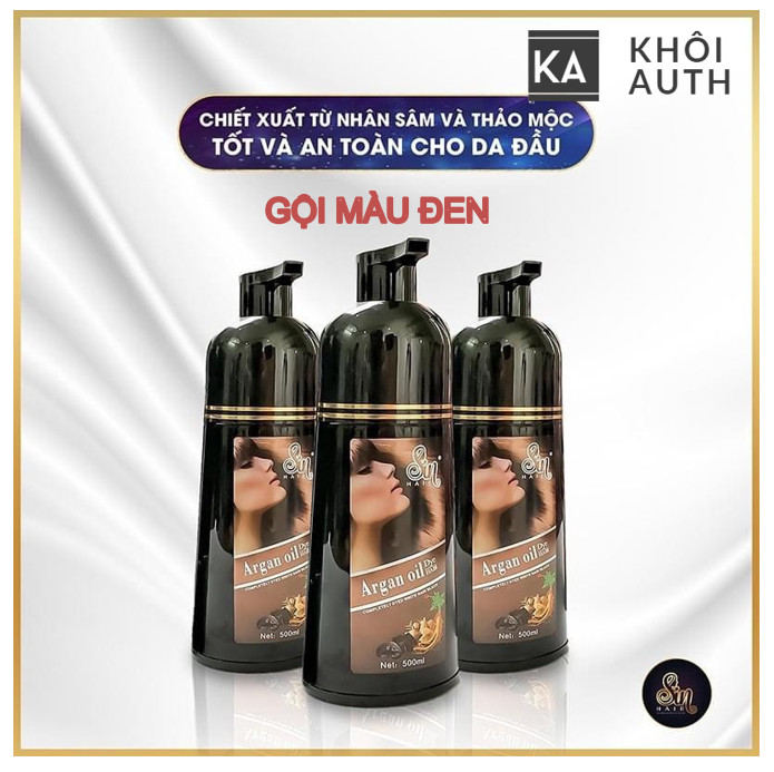Dầu gội phủ bạc nhân sâm sin hair của Nhật bản gội là đen gội là nâu chai 500ml dùng 6 tháng shop hanchi