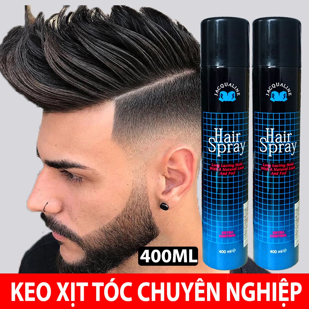 Keo xịt tóc tạo kiểu tóc chuyên nghiệp jacqualine hair spray 400ml