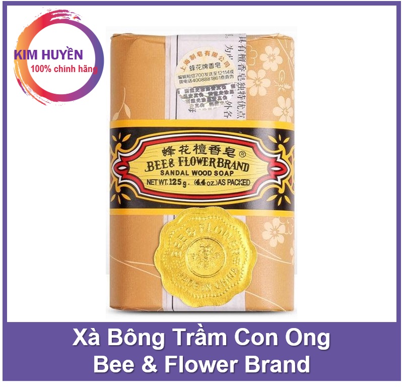 01 cục xà bông trầm con ong bee & flower brand