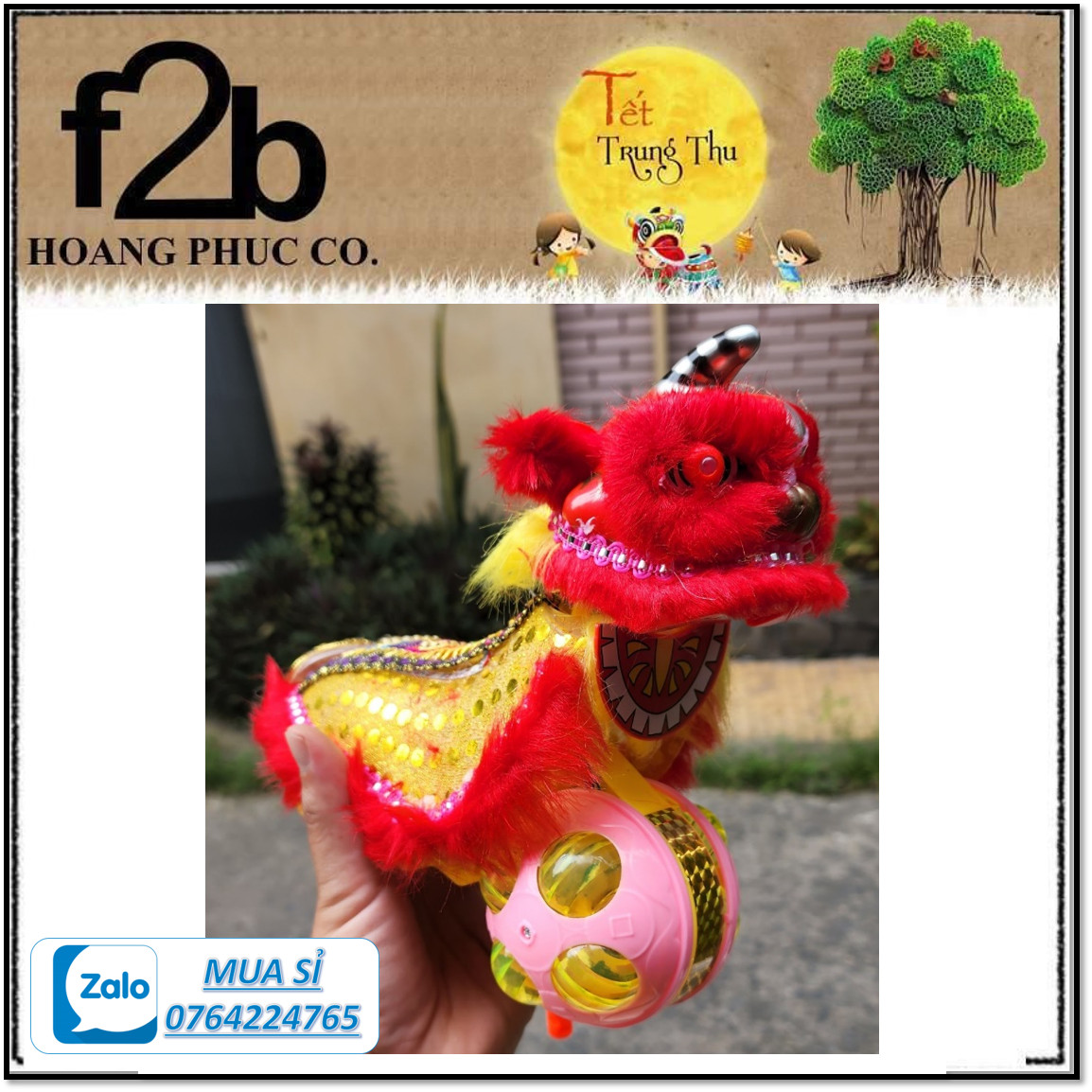 Lồng Đèn Trung Thu Kỳ Lân Khủng Long Cá Chép Cho Bé Có Đèn và Nhạc - Hàng Việt Nam ( KHÔNG KÈM PIN )