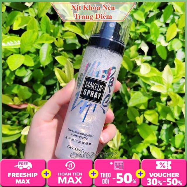 Xịt nhũ cố định lớp trang điểm Gecomo Star Shine Galaxy Spray bản dupe của Mac Fix+ Shimmer