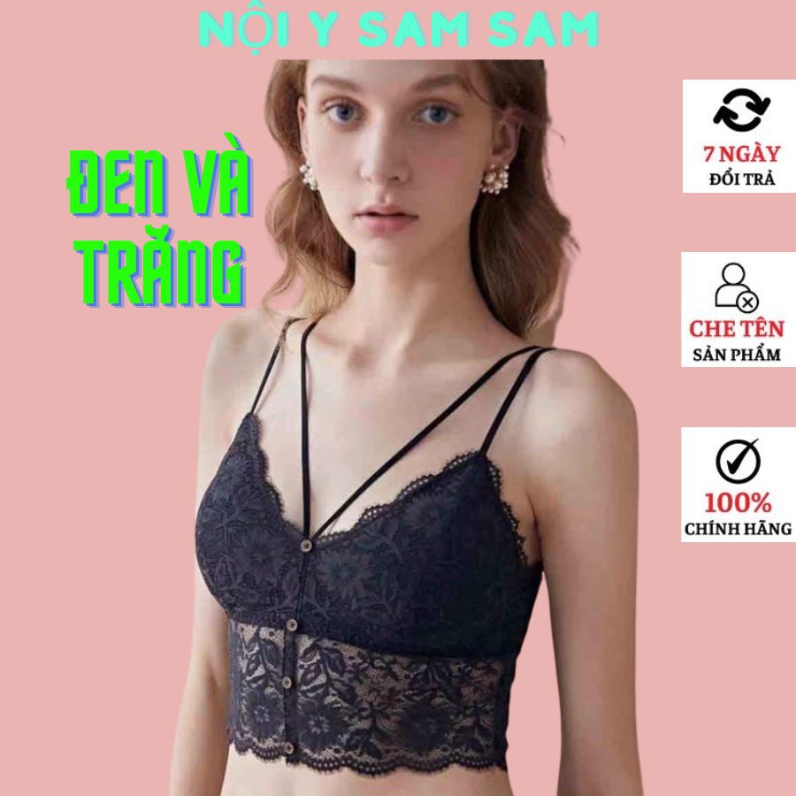 Áo lót nữ. Áo ngực bra ren hoa croptop Có Mút Độn tháo rời Nâng Ngực Sexy