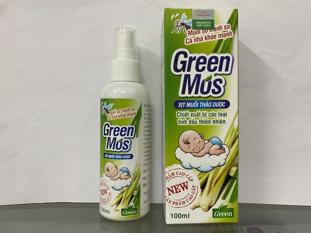 GREEN MOS - Xịt đuổi muỗi thảo dược, dùng được cho bé từ 3 tháng tuổi.