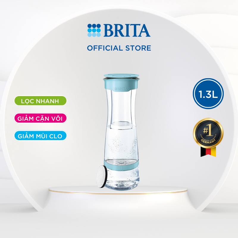 Bình lọc nước BRITA Fill & Serve Mind Soft Blue 1.3L (có sẵn 1 đĩa lọc Microdisc) - Thương hiệu đến từ Đức