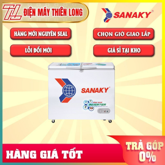 Tủ đông sanaky inverter 208l vh-2599a3 - trả góp 0% - giao toàn quốc