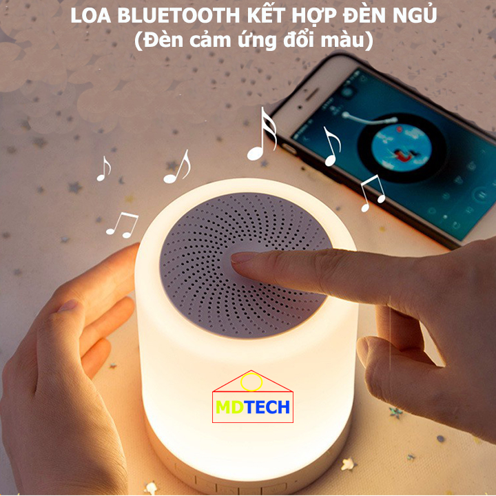 Loa không dây bluetooth, kết hợp đèn ngủ, cảm ứng đổi màu theo nhạc thế hệ mới