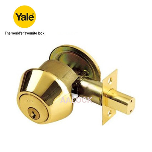 Khóa cóc vàng đồng yale v8111 us3- khóa cửa cổng cao cấp- npp aalock