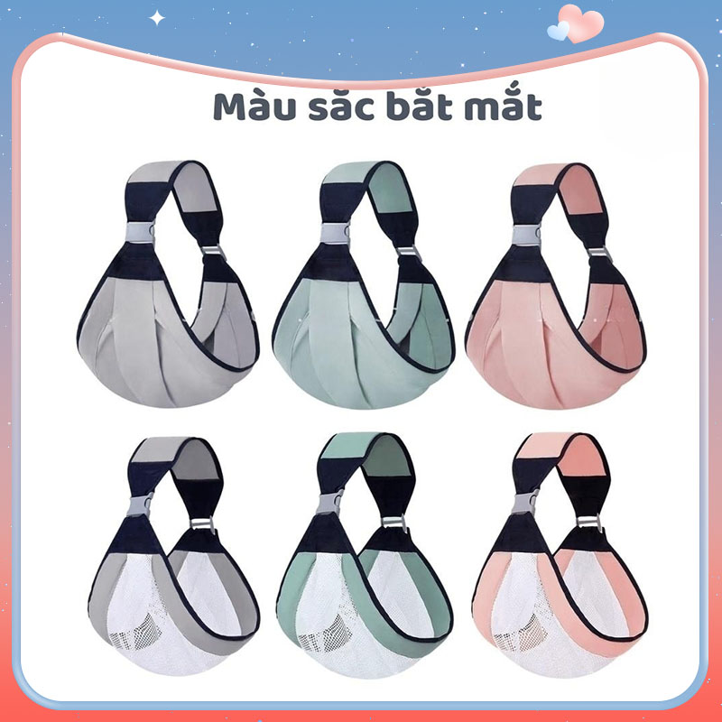 Địu em bé 0-3 tuổi cao cấp BBShine Địu cho bé gọn nhẹ thông thoáng dễ sử