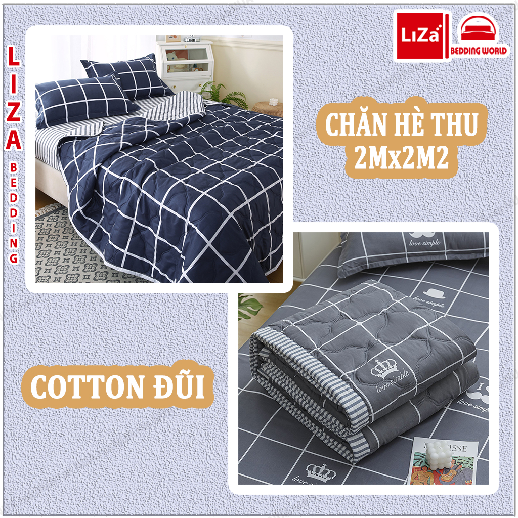 Chăn hè thu cotton đũi, chăn điều hòa cao cấp siêu mềm thoáng mát cho 4 mùa tươi mới