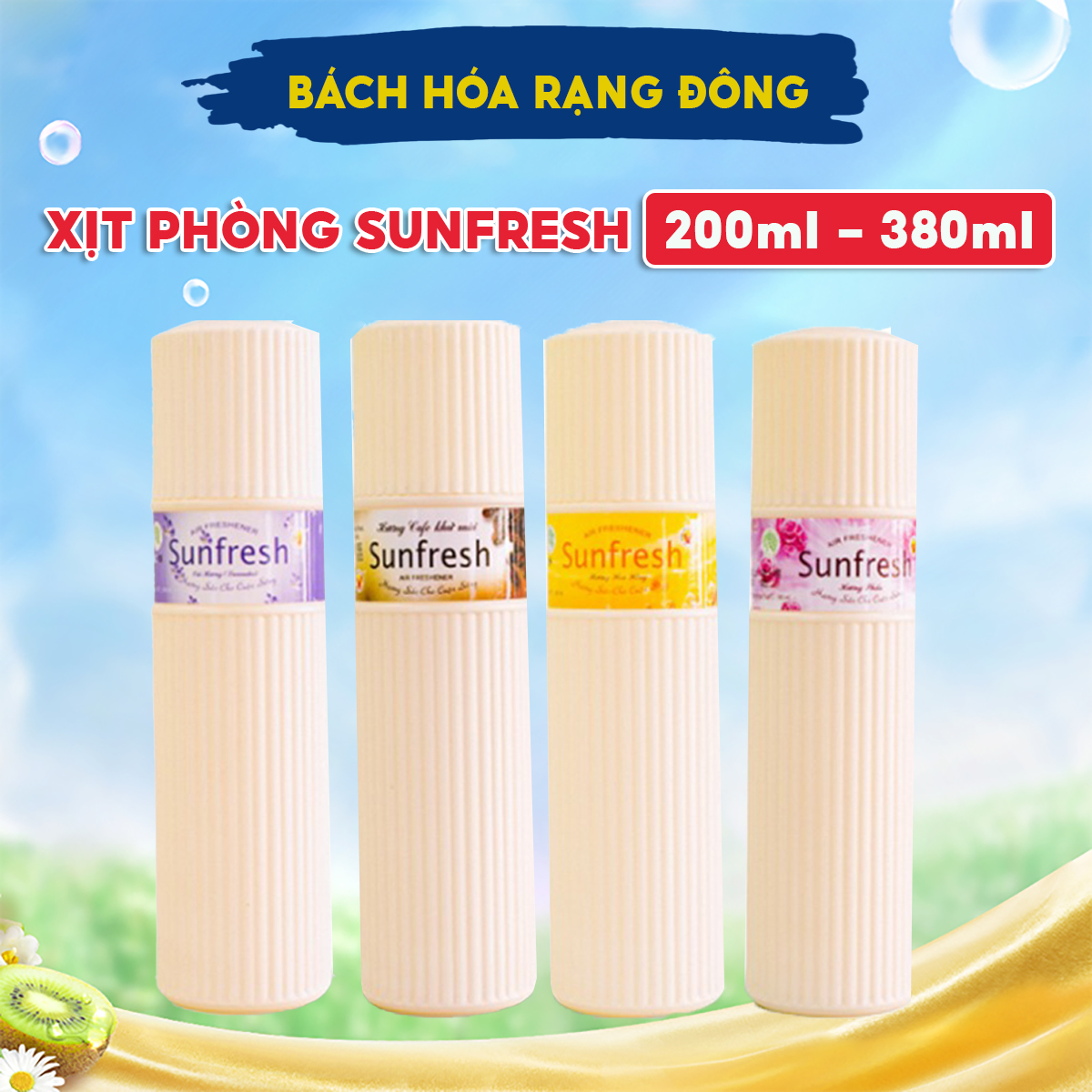 Nước hoa xịt phòng ngủ thơm lâu Sunfresh cao cấp hương thơm dịu nhẹ giúp khử mùi ẩm mốc làm thơm phòng