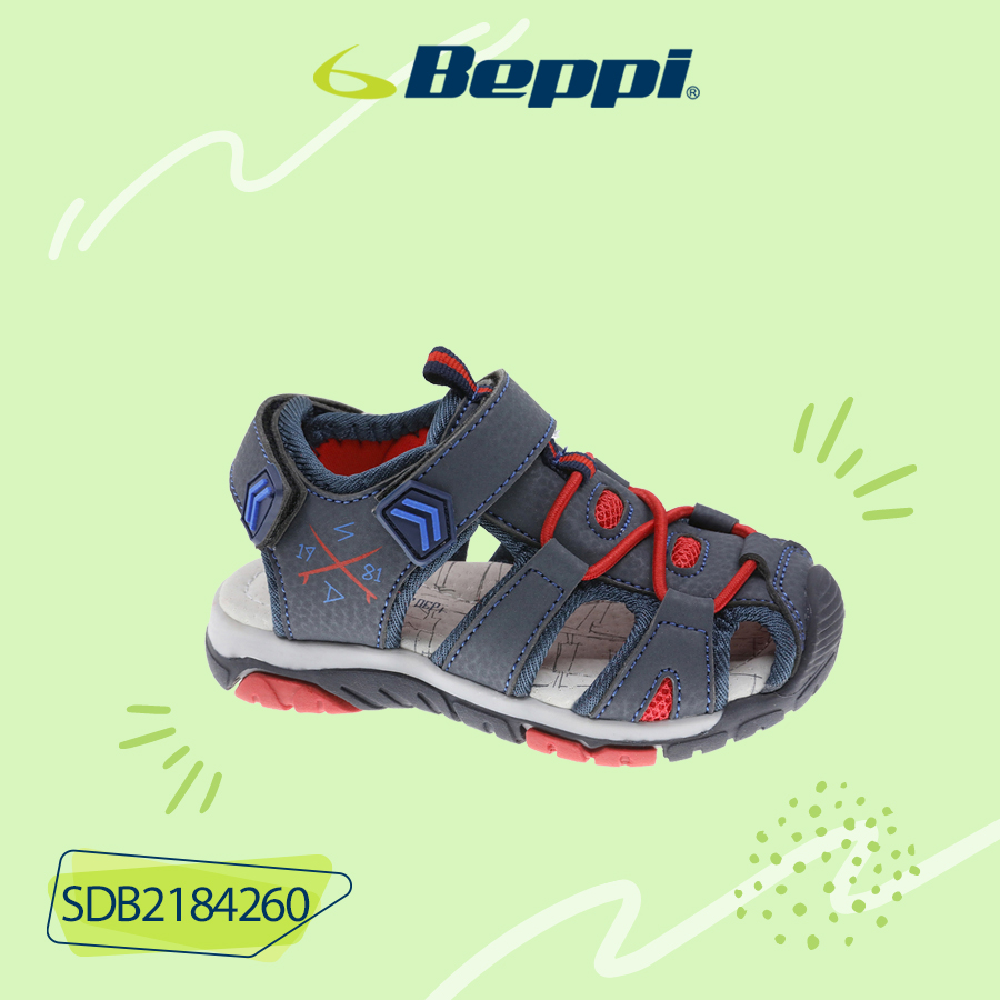 Dép sandal tập đi cho bé trai beppi sdb2184260 – xanh navy