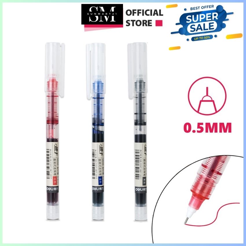 Combo 20 bút bi nước văn phòng mực gel ngòi 0.5 đầu kim mực đều nét chữ đẹp - Bút bi mực xanh - Bút bi mực gel nhanh khô- Bút bi mực nước- Bút bi mực xanh/ đỏ/ đen