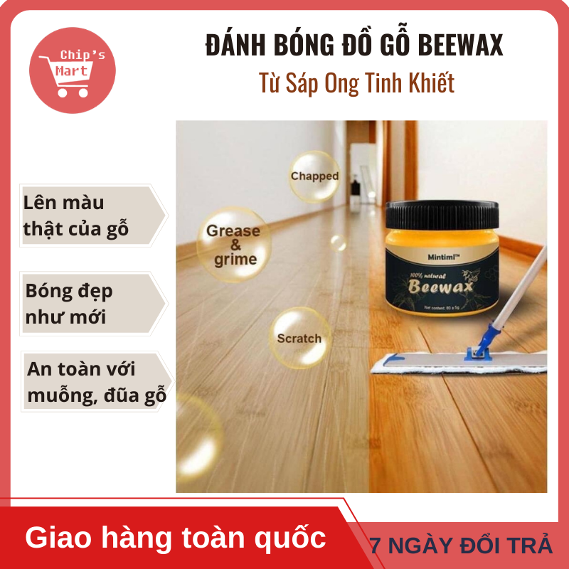 [HOT] Đánh Bóng Đồ Gỗ từ Sáp Ong BEEWAX – Làm Mới Đồ Gỗ chưa bao giờ dễ dàng đến thế – An toàn với cả các sản phẩm muỗng, đũa gỗ,…